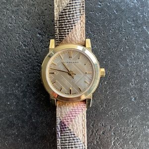 Burberry Champagne Dial Haymarket Check Watch (BU9219)